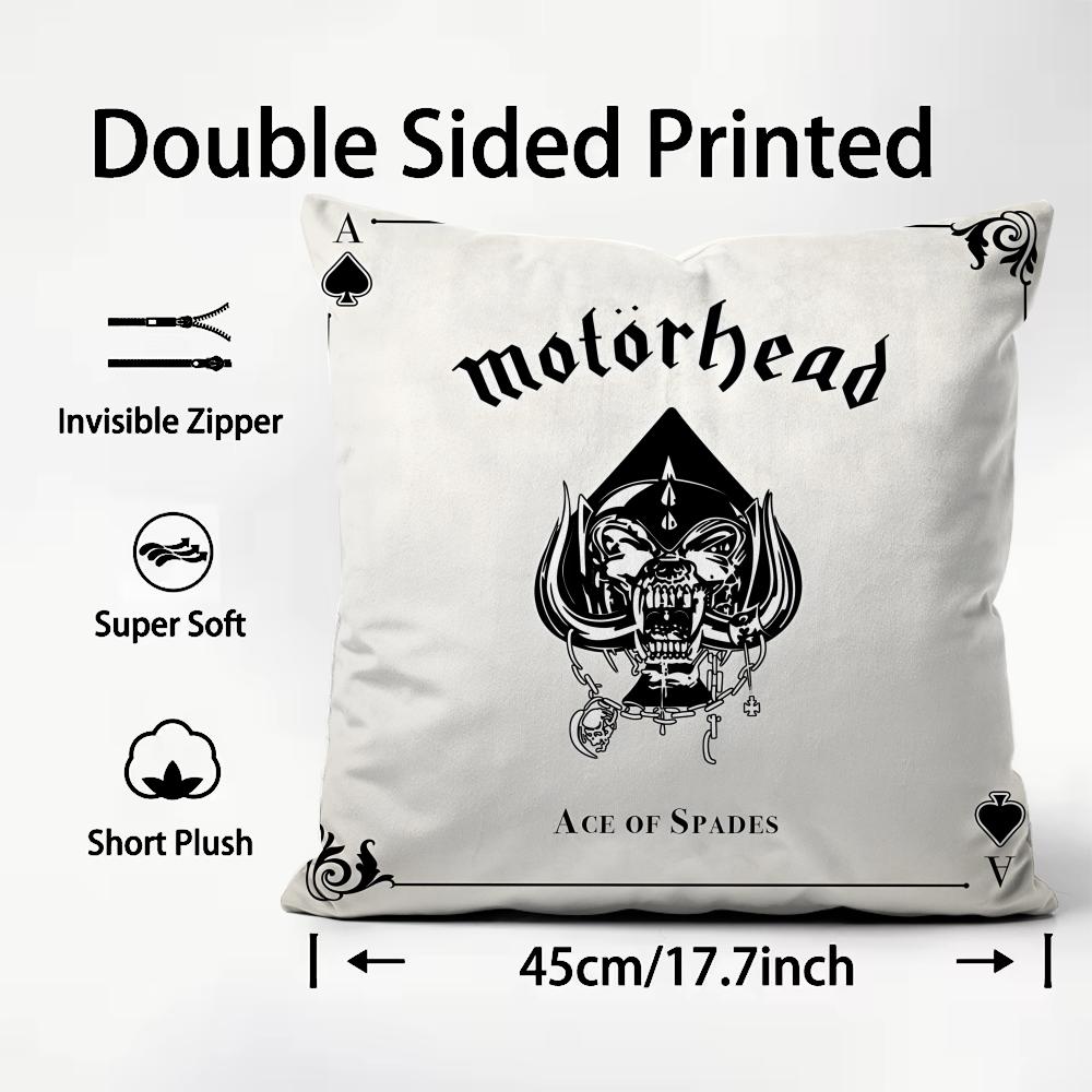Rock Band M-MotorHEadS Lemmy Cushion Cover Pattern Printed Pillowcase for Living Room Sofa Cushion Cover & Bedroom Decor