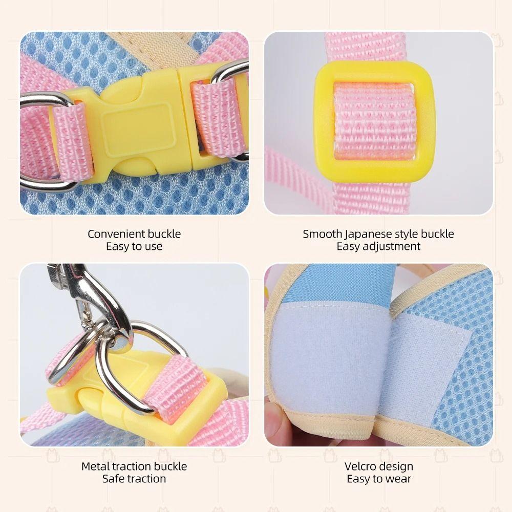 Breathable Dog Leash Set Anti Escape Cat Chest Strap Cat Accessories Pet Harness Vest  Puppy Akita