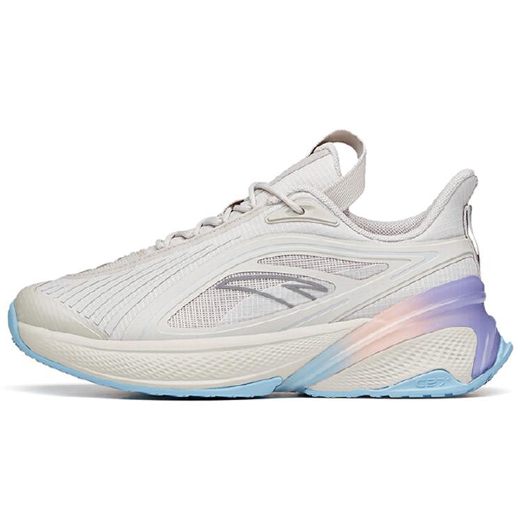 New Anta C37 2.0 Slip-Resistant Low-Top Running Shoes Women's Gray Blue 122135537R-1