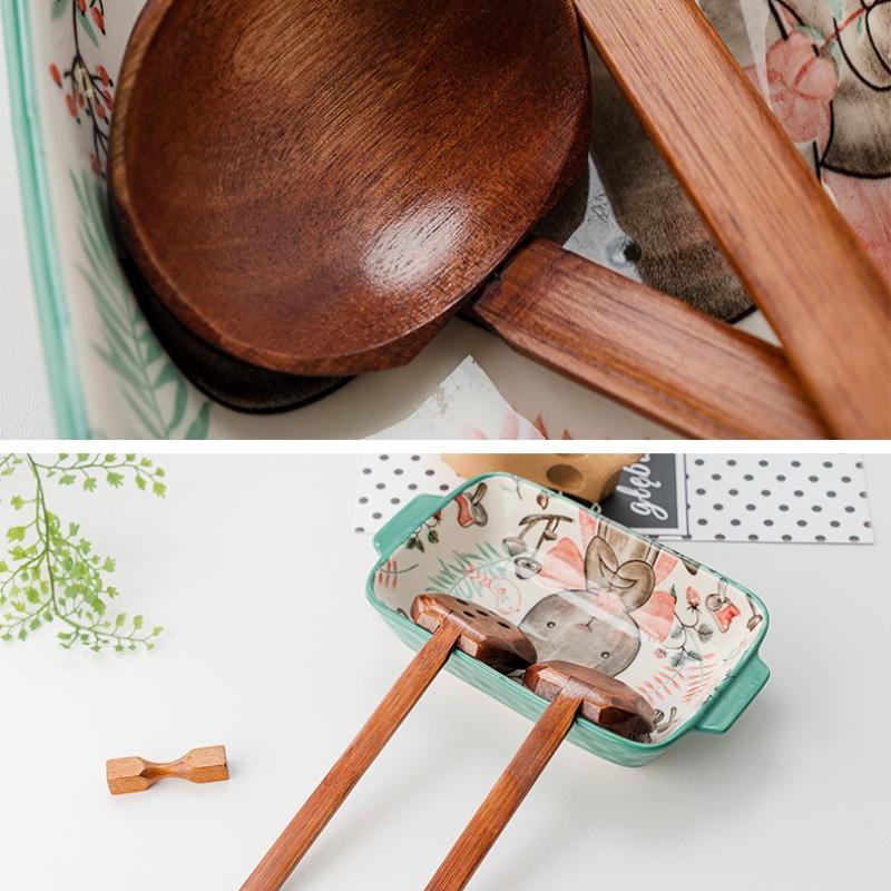 Nanmu Weiqian Spoon Malatang Fishing Spoon Ramen Hot Pot Colander Tableware Japanese Solid Wood Star Anise Tortoise Spoon