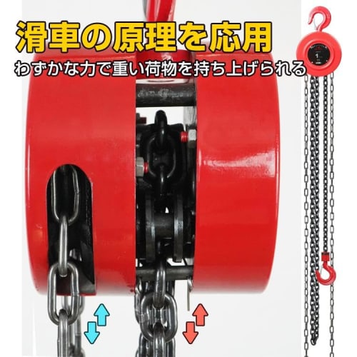 Sanpercy Manual Chain Block, Load Capacity Approximately 1 Ton, Chain Length 3m, Winch