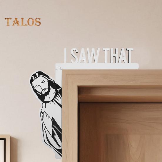 

Jesus Door Corner Decoration Savior I Saw That Left Right Wooden Door Frame Sign Front Door Edge Topper Sitter Ornament Left
