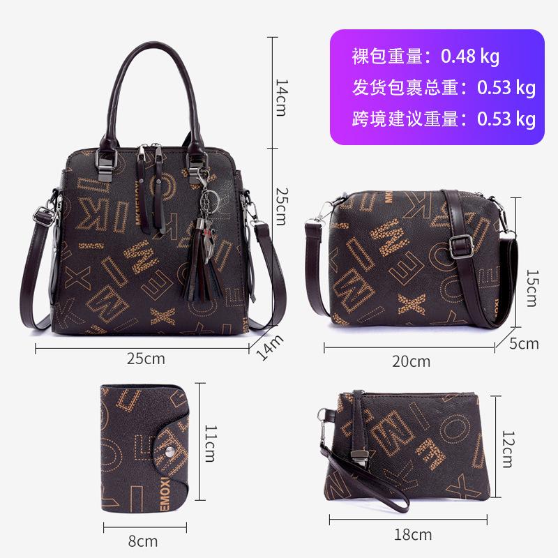 Neuer Alphabet-Mode vielseitig pendelnd hochwertig große Kapazität Tragetasche Damen Umhänge tragbar Schulter Tide