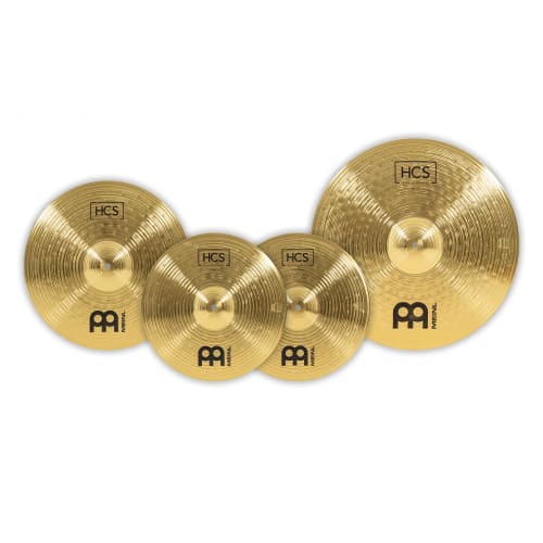 MEINL HCS Series Cymbal Set: Complete Cymbal Set-up, 14" Hihat, 16" Crash, and 20" Ride, HCS 141620