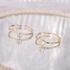 Light luxury style, open zircon titanium steel ring, non-fading temperament women's ring hand jewelry
