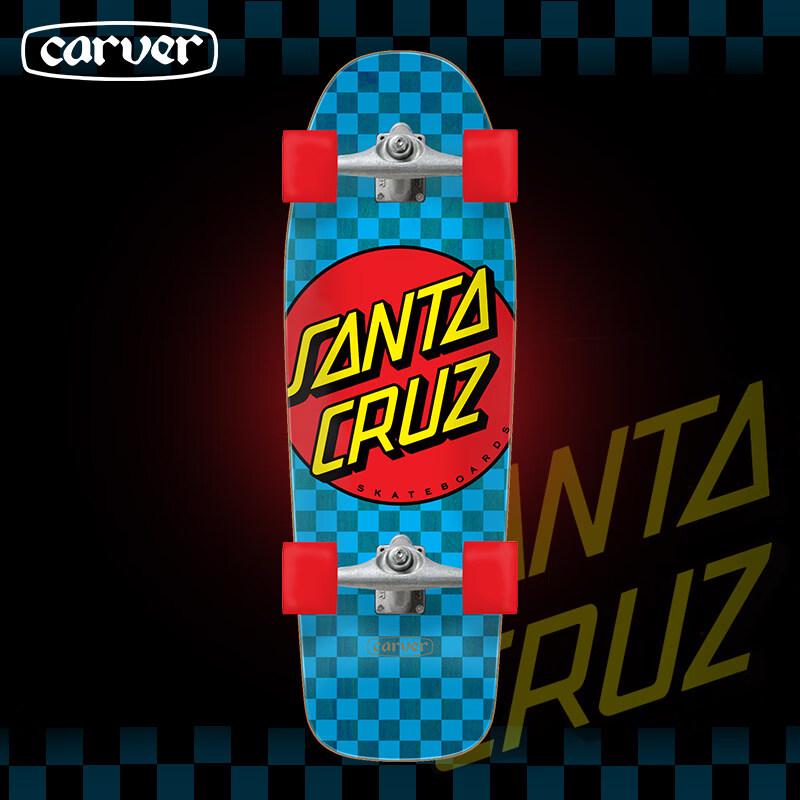 Carver x Santa Cruz Polka Dot Checkerboard Surfskate Board