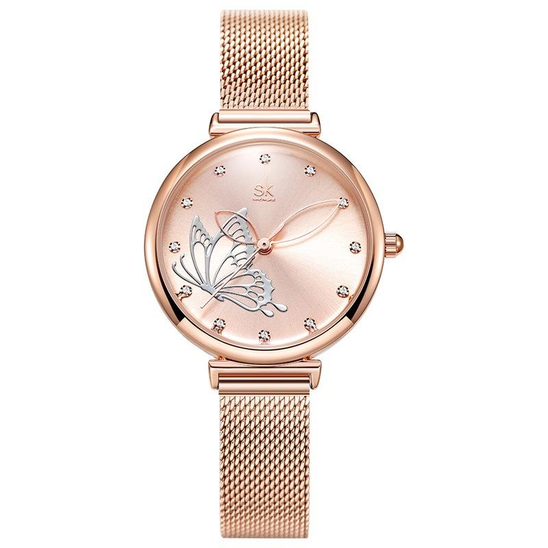 Women'S Watch Fashion Three-Dimensional Butterfly Elegant Watch Waterproof Watch Women 0189