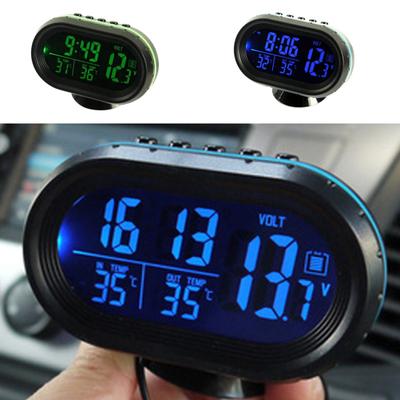 Universal LCD Digital Car Clock Backlight Dashboard Vehicle Thermometer Supplies