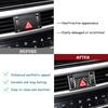 Real Carbon Fiber Accessories Decals Car Hazard Light Frame Panel Cover Compatible with KIA Forte K3      2024 Carbon Fiber Interior Trim Sticker