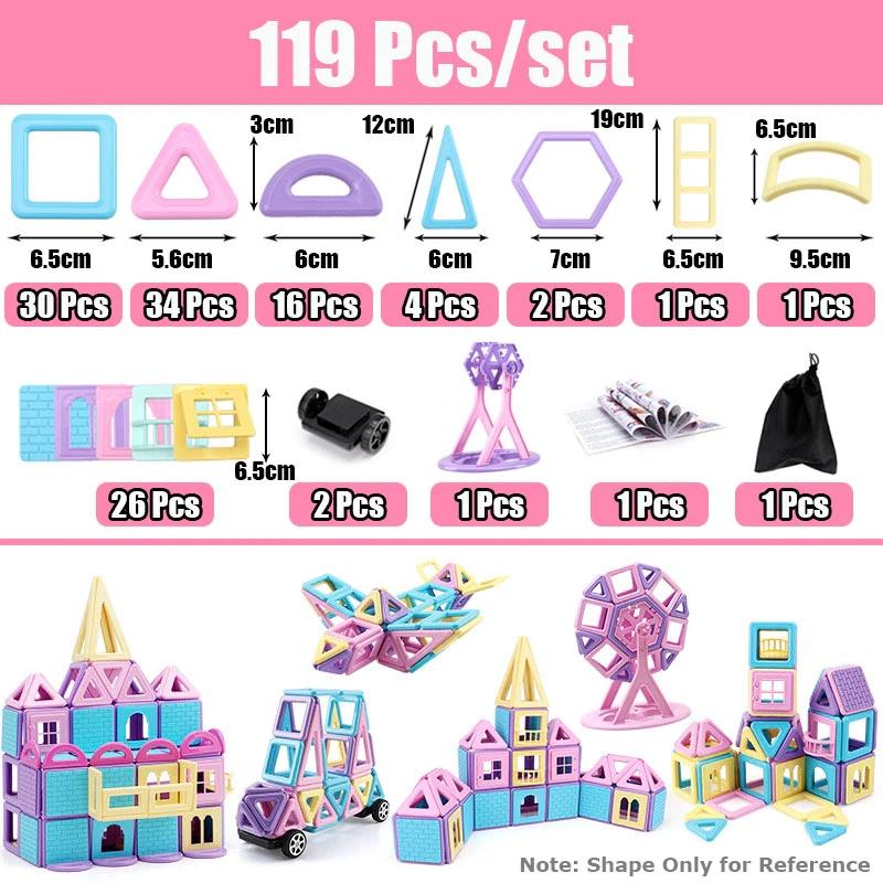 Magnetic Building Blocks Set Creative Educational Toy For Children Adults