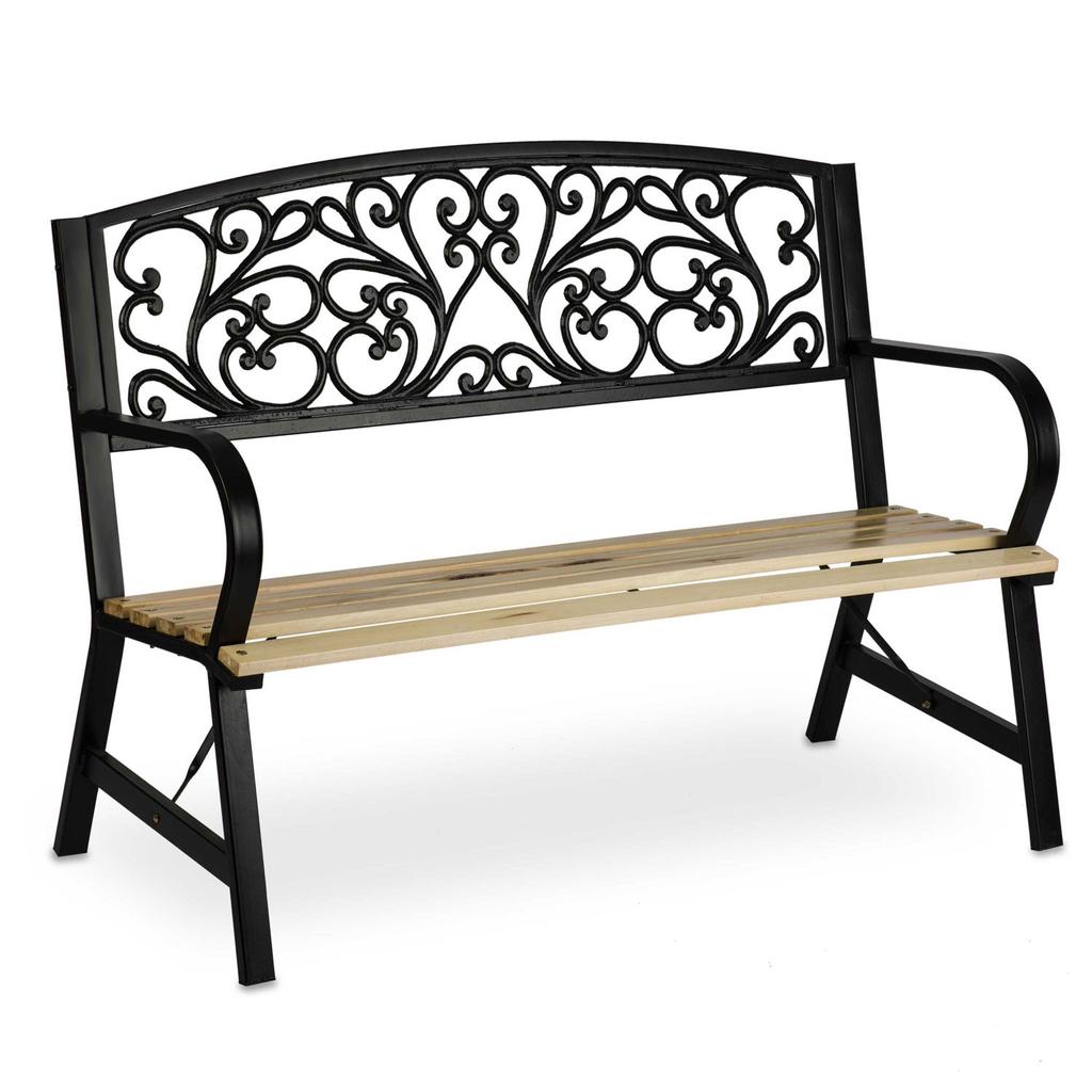 Garden Bench With Backrest 122 X 88.5 X 55.5 Cm Ivy Sofa