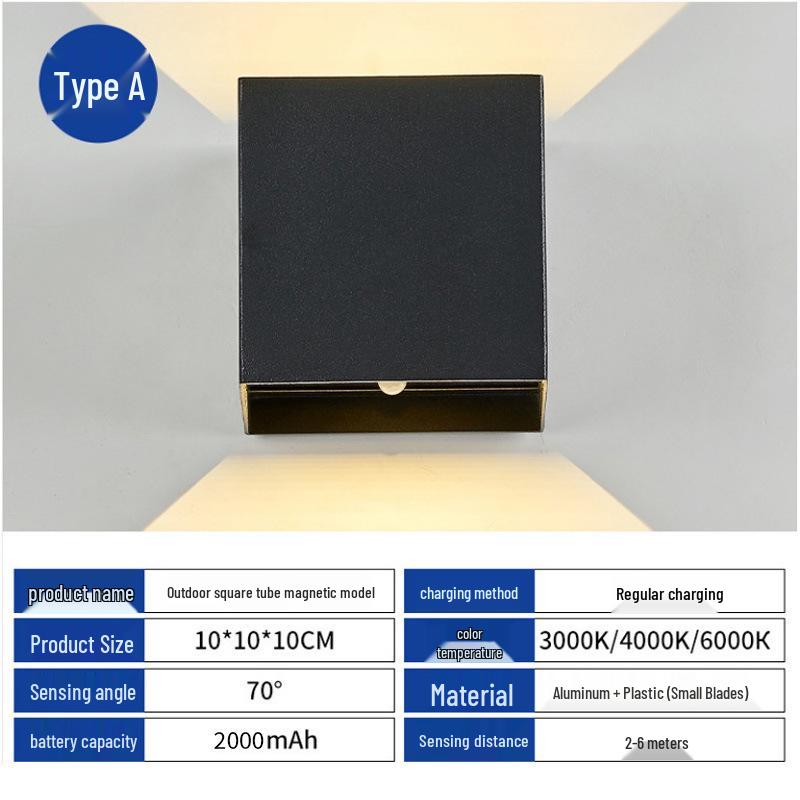 USB Rechargeable Aluminum LED Wall Lamp: Minimalist Design for Bedroom & Hotel, Punch-Free Installation