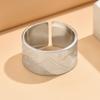 European Wide Band Retro Totem Pattern Adjustable Stainless Steel Ring for Men and Women Titanium Steel Jewelry