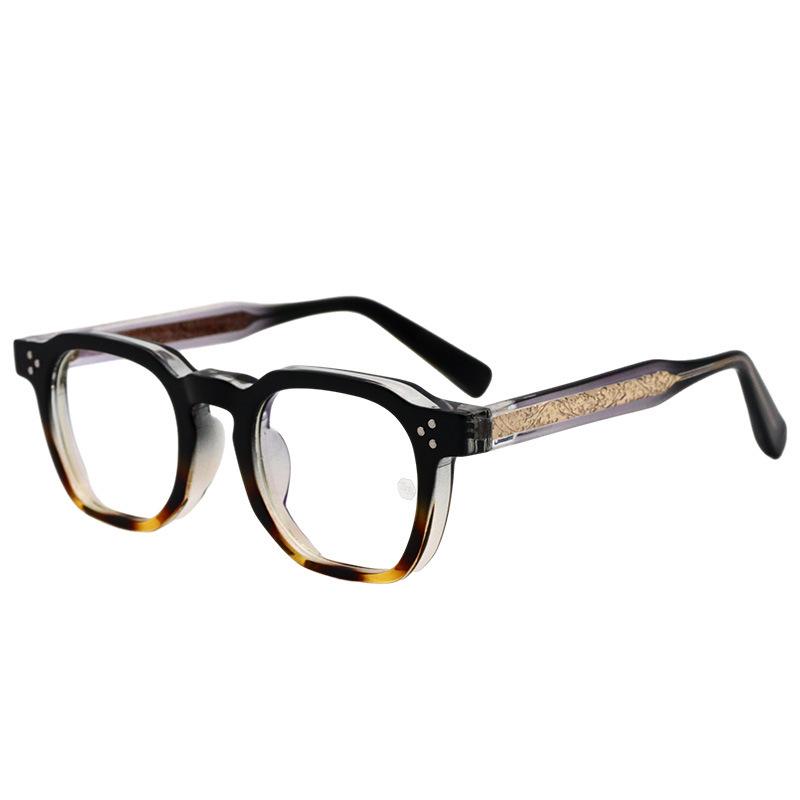 Japanese & Korean Retro Prescription Eyeglass Frames for Men & Women - Trendy Literary Style with Plain or Custom Lenses