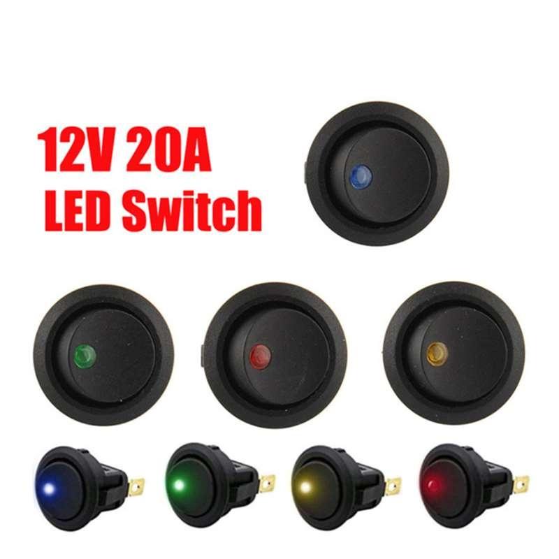 4ks/sada ZAPNUTO VYPNUTO Kulatý kolébkový spínač LED na palubní desce automobilu Spínače na palubní desku člunů 3pinový spínač