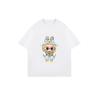 Niedliches Cartoon-Hasen-Oversize-T-Shirt Schwarz Kawaii Hasen-Charakterdruck Für Freizeitkleidung Und Alltagsstil