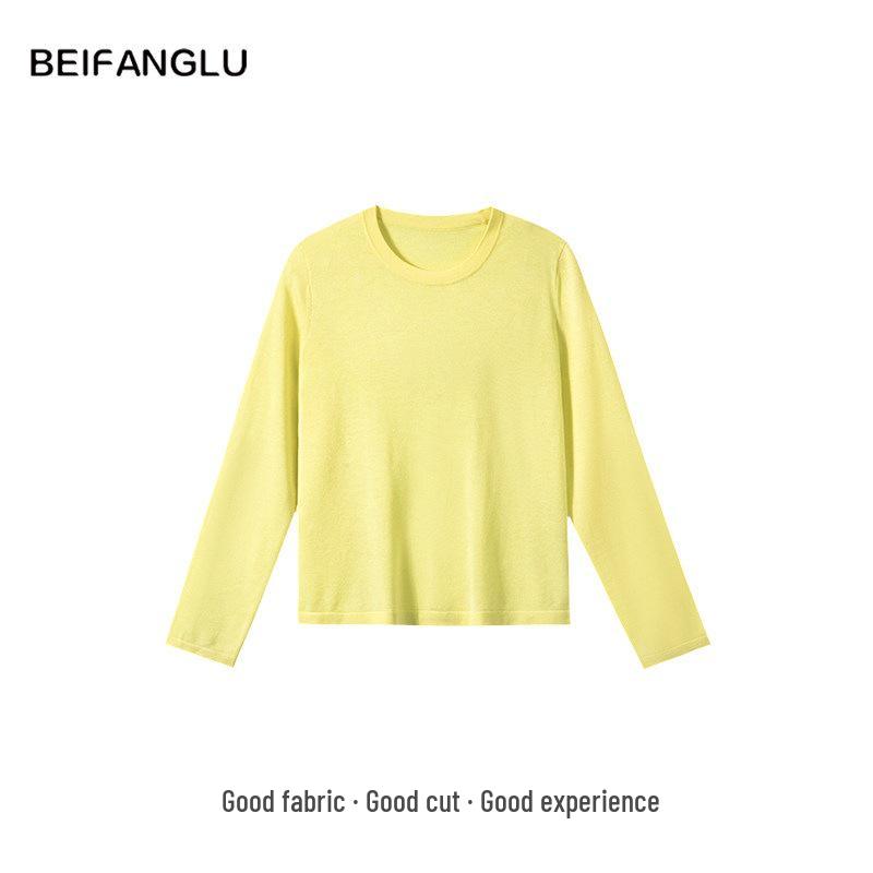 Women's Luxury Soft Cashmere Blend Knitwear - Versatile Round Neck for Spring/Summer