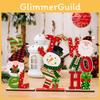 Delightful Wooden Letter Holiday Decor For Christmas Including Colorful Snowman Gnome Elderly
