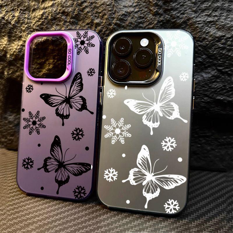 Butterfly Pattern Case For Iphone 16 15 14 13 12 11 Pro Max Cover For Iphone 16 Pro Max Funda Coque Bumber Shell 15 14 Case