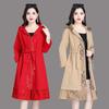 Popolare Trench da Donna di Media Lunghezza Stile Coreano Giacca a Vento Primavera Autunno Moda Stile Taglie Grandi Cappotti Tendenza Top 5XL