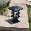 Solar Powered LED Pillar Lamp Outdoor Garden Yard Decorative Auto On/Off Light