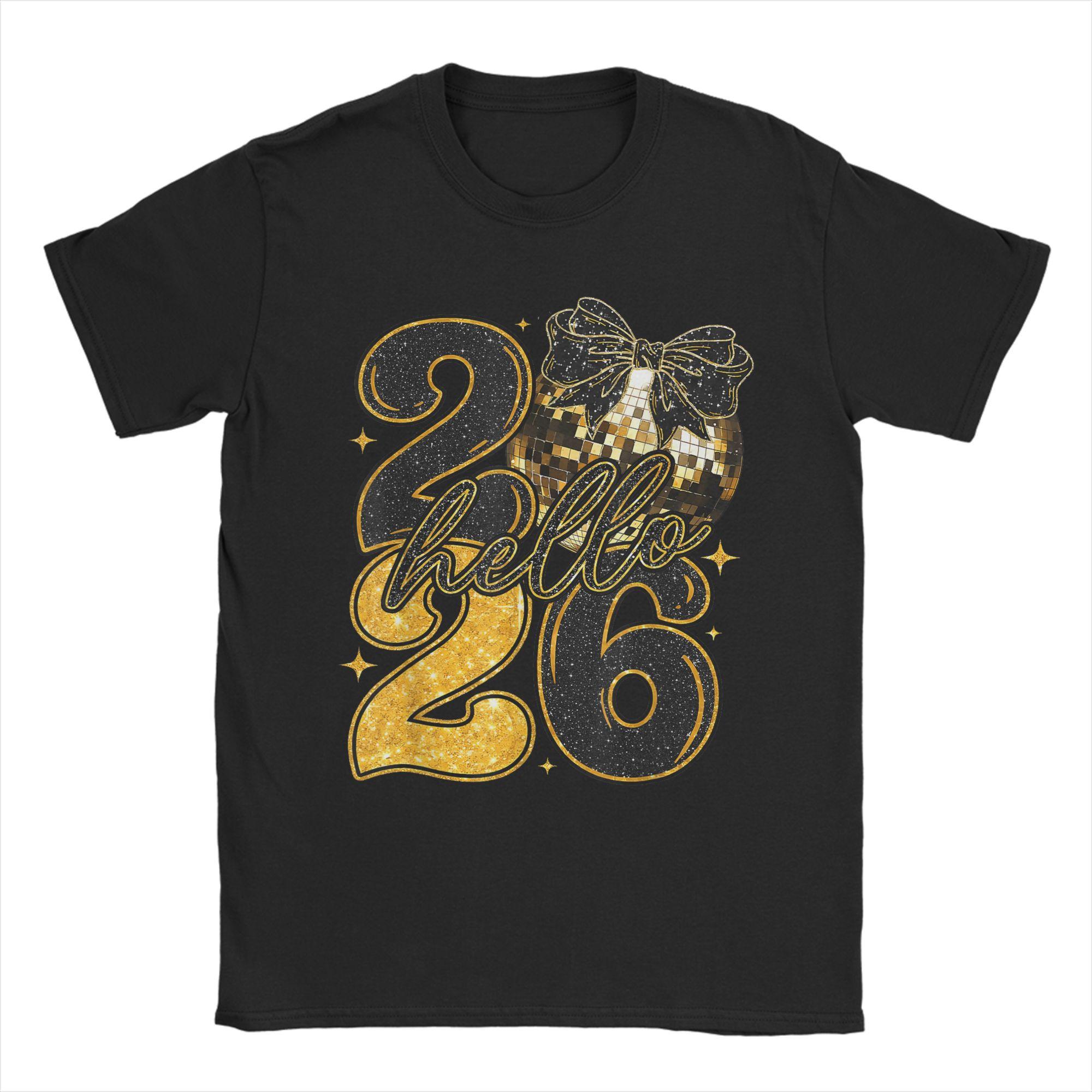 Hello 26 Disco Ball Bow Sparkle Glitter T-shirt XXXXL