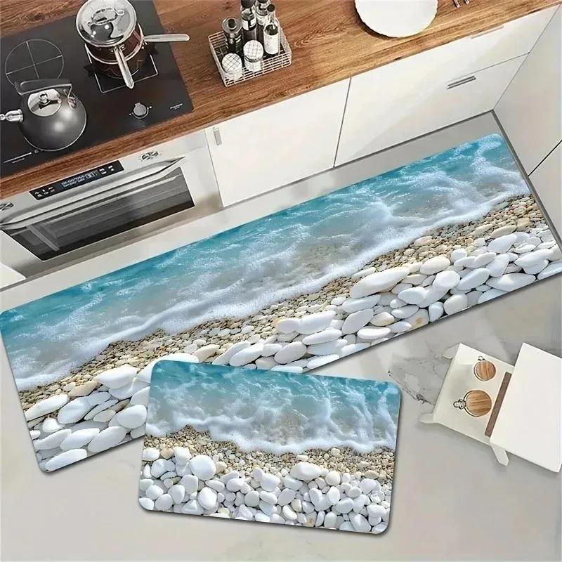 1PC Sunflower Pattern Kitchen Rugs Non-Slip Home Door Mats Pop design Bathroom Rugs Bath Mat Carpet for Home Sink Laundry Decor