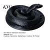 Vintage Gothic Home Accessories 3D Printed Coiled Snake Ornament, Halloween Black Figurine, Detailed Statue for Collection Viper Decoration