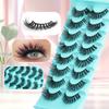 8 Pairs Of Daily Makeup False Eyelashes, Naturally Thick, Cross-Curled Eyelashes