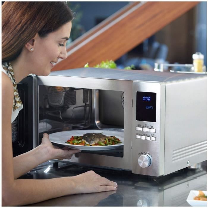 SHARP R-922STWE - Microwave Grill Stainless Steel - 32 L - 1000 W - Grill 1100 W - Oven 2500 W - Freestanding