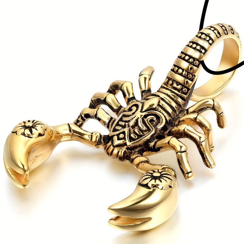 Scorpion King Pendant Necklace Men's Necklace New Fashion Metal Sliding Pendant Accessories Party Zircon