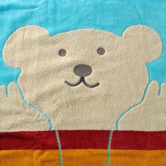 Rainbow Bear Large Bath Towel Days 3 Towel Blanket Imabari Towel (Pink)