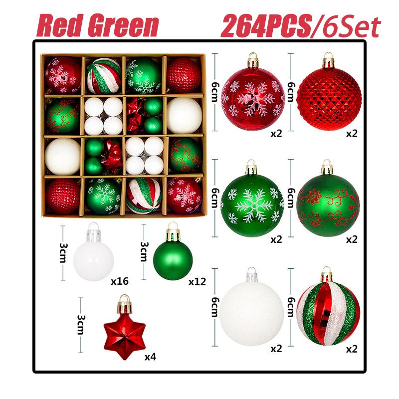 Xmas Tree Decorations Set Creative Hand Painted Christmas Balls for Party Wedding Home Holiday Ornament Hanging Decor Supplies