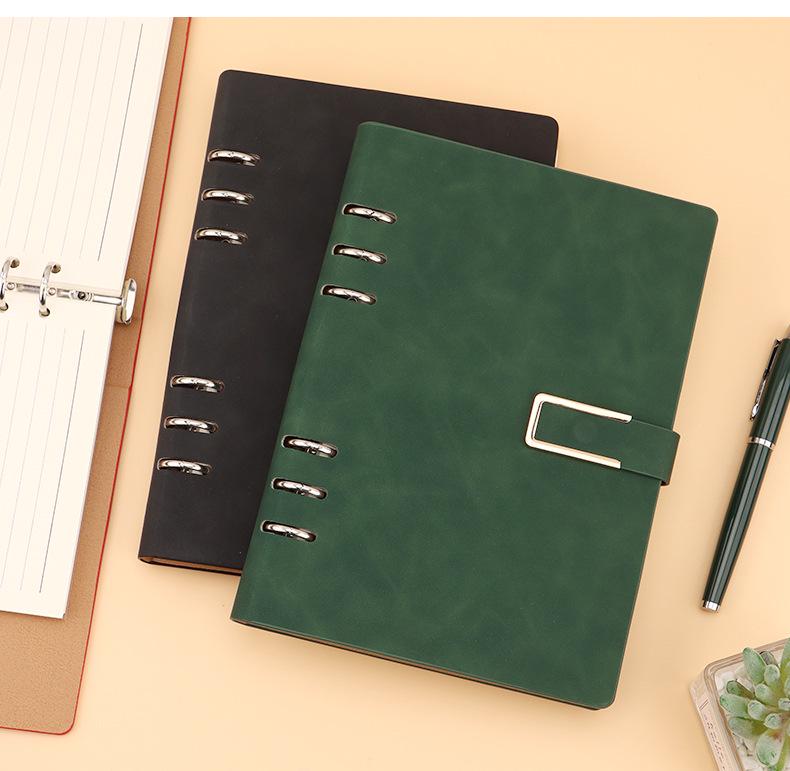 A5 Loose-Leaf Notebook with Logo - Business, Office & Student Planner with Detachable Coil, Ideal Corporate Gift