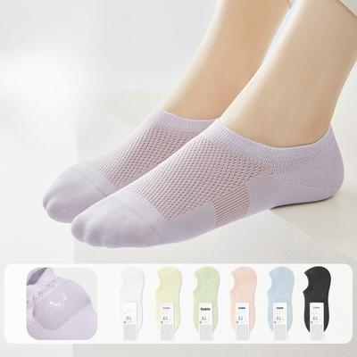 Female Summer Thin Shallow Mouth Invisible Non Slip Non Drop with Cotton Boat Socks