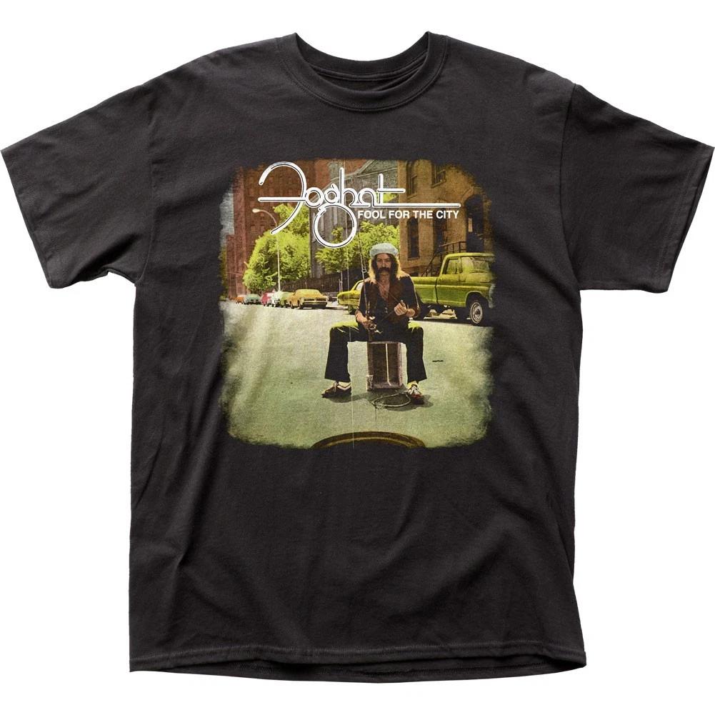 Foghat Fool for The City Mens T Shirt Music Classic Rock Band Tee New Black 4XL
