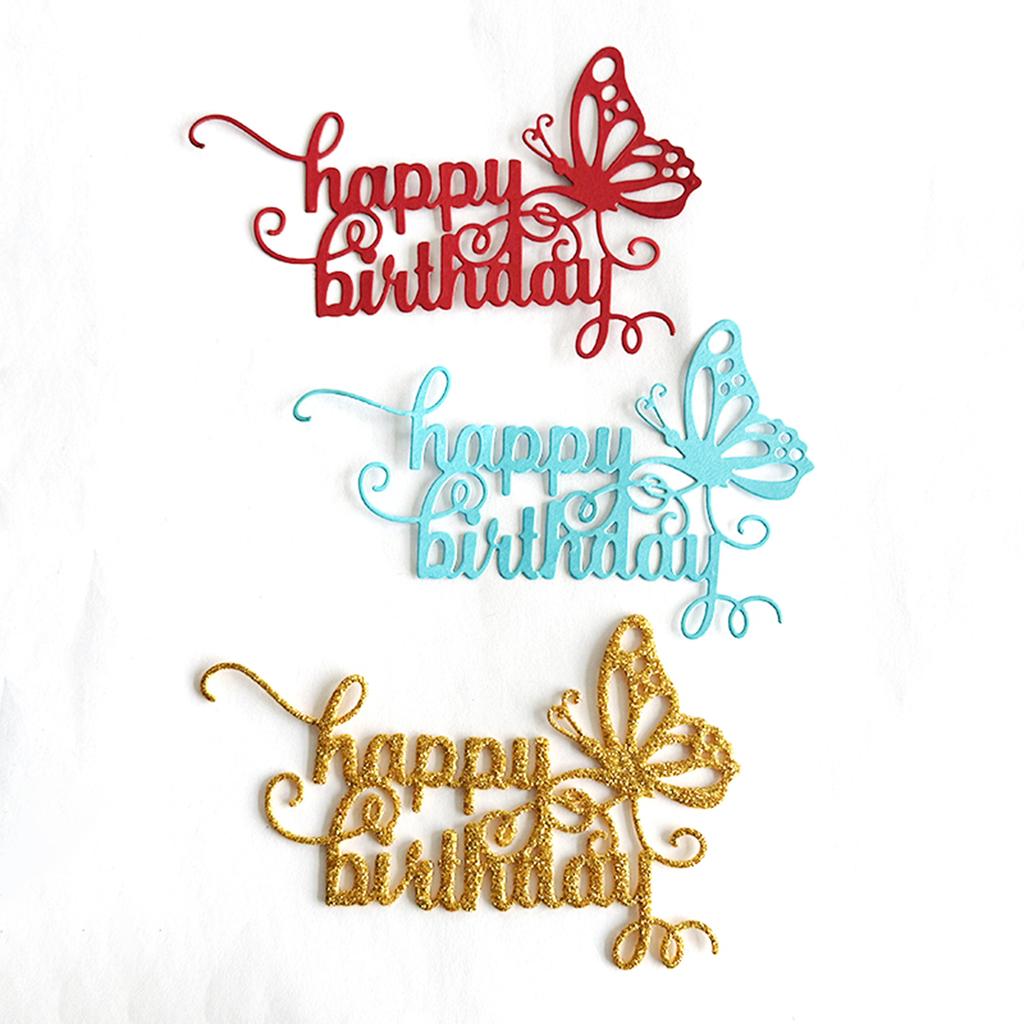 Happy Birthday Die Cut For Scrapbooking Card Making Photo Album Decorative Embossing Paper Die Carbon Steel Cutting Dies