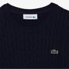[lacoste] Women's Cable Short-Sleeve Crew Neck Sweater AF590E-56G166