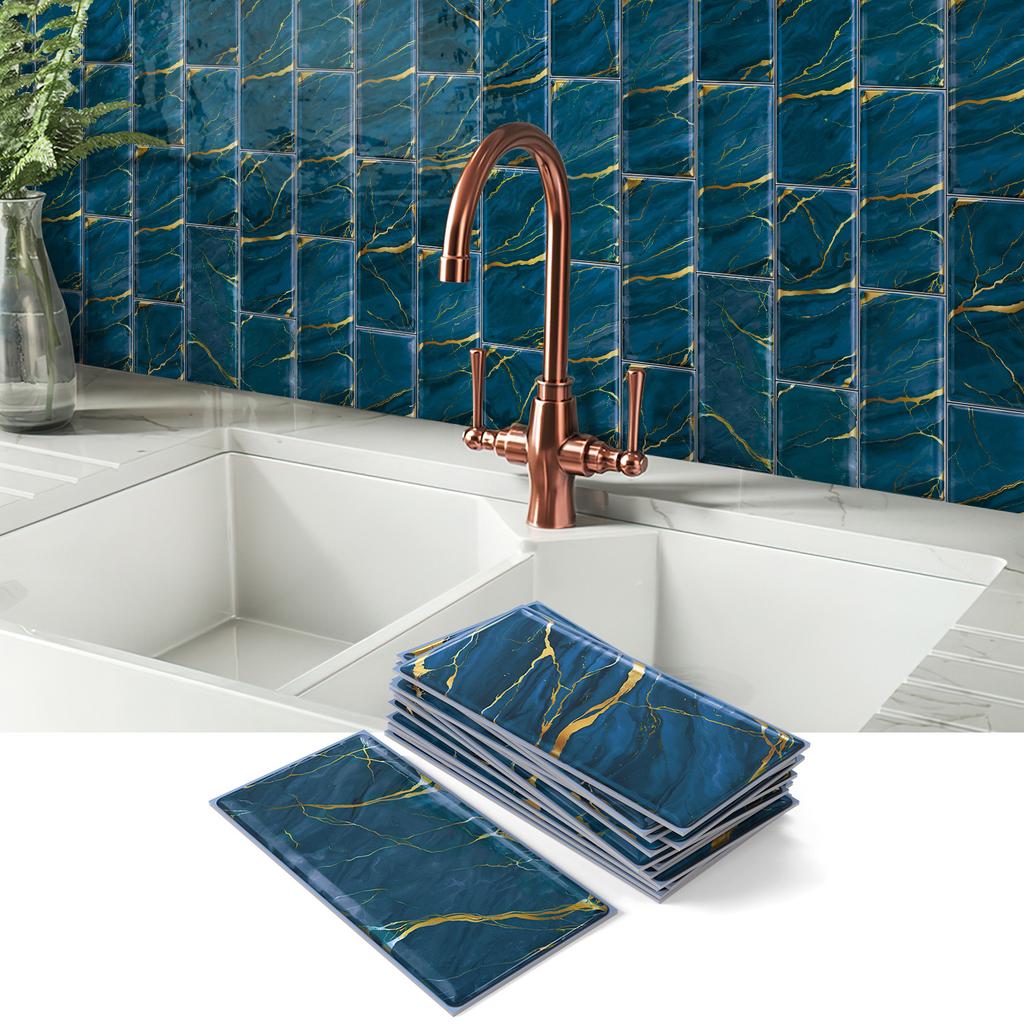 Stone Pattern Pe Foam Thickened Tile Sticker, Self-Adhesive Wall Sticker Waterproof And Oil-Proof Kitchen Bathroom Renovation Wallpaper