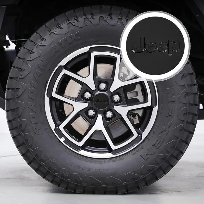 Per Jeep 4 Pezzi Coprimozzo Ruota Auto Tappo Centrale Cerchione Accessori Auto Per Jeep Grand Cherokee Wrangler JK Gladiator Compass Reneg