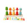 Montessori Holz Farb-Sortierspielzeug Feinmotorik Stapelspiel Kreatives Gesichtszuordnungsspiel Lernspielzeug für Kinder