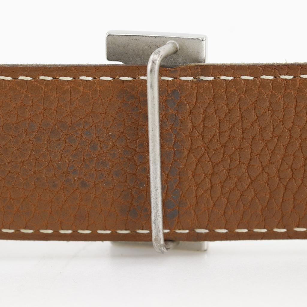 Hermes H Belt 85 Belt Reversible Black / Brown Calfskin Unisex Used
