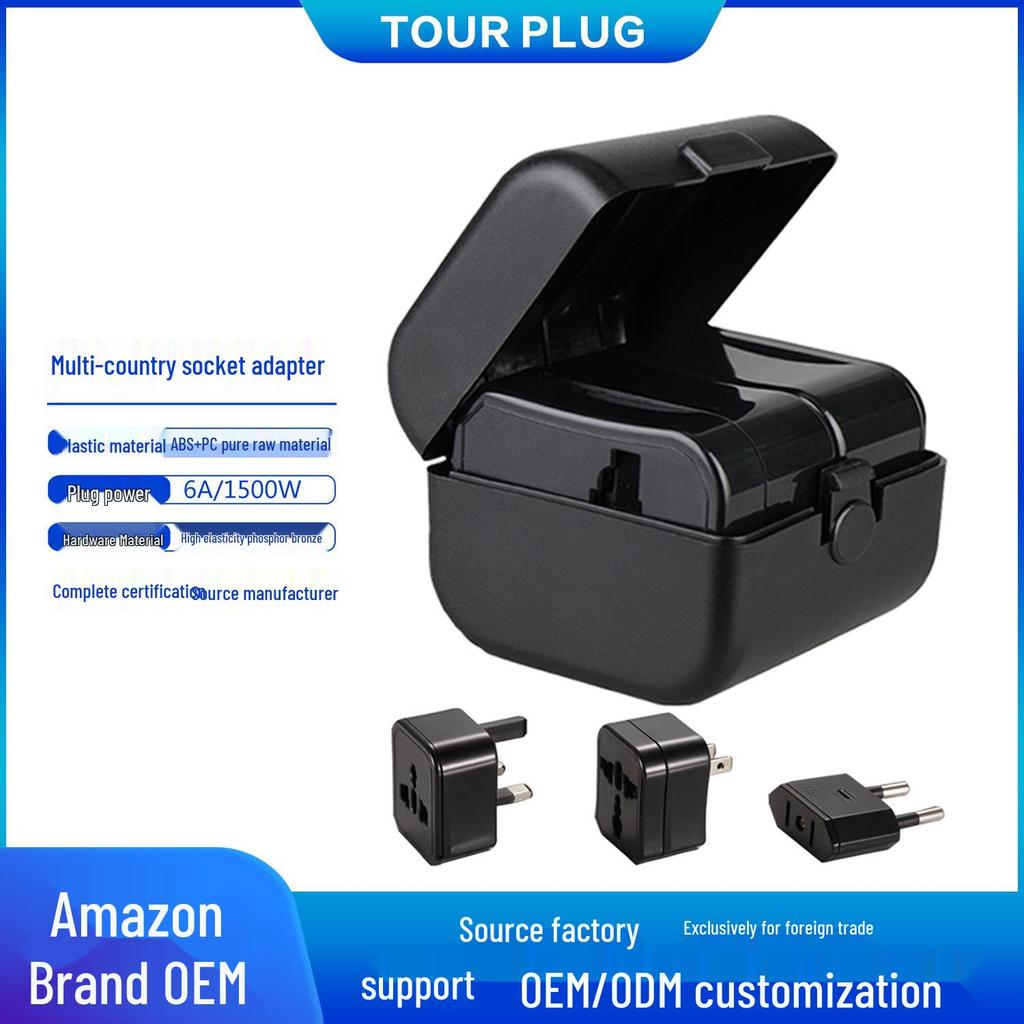 Universal Global Multi-Function Travel Adapter with Three-in-One Socket