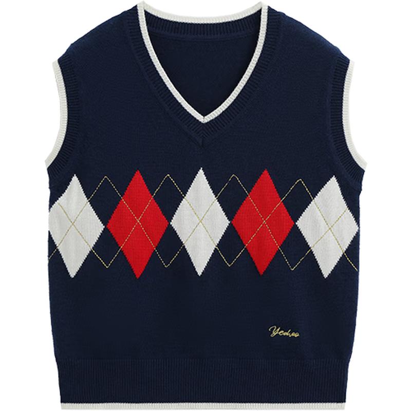 YEEHOO Boys' College Style Wool Blend Knitted Vest
