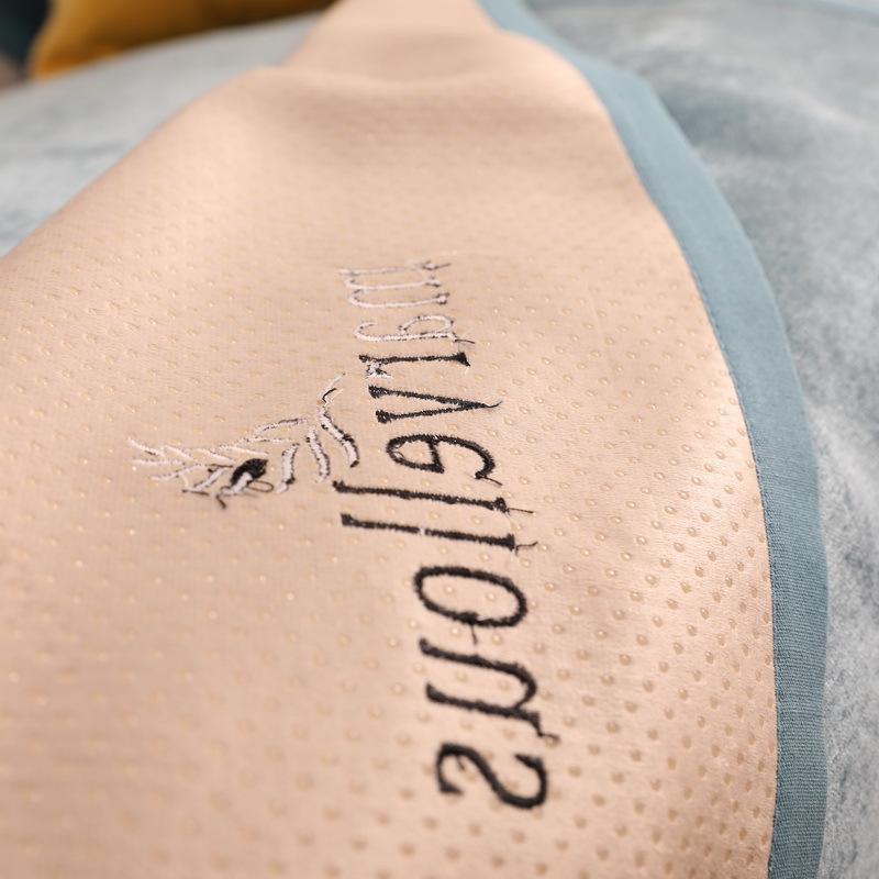 Nordic Patru Anotimpuri Simplu Culoare Pură Chenilă Compozit Anti-alunecare Pernă de Sofă Stil European Literă Brodată Prosop Pernă de Sofă