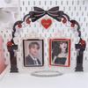 Cute Acrylic Photo Frame Desktop Stand for Idol Polaroids, K-Pop Collectibles, Instax Mini, Fan Photocard Display Holder