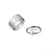 Fashion Hollow Matching Rings Set for Teen Girls Mens Engagement Adjustable Open Punk Jewelry