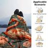 1pc Flamingo Printing Lightweight Flannel Blanket, Comfortable and Warm Blanket, for Camping Sofa Bed and Couch Office, Gift