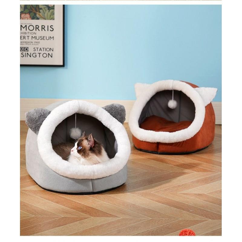 Cat Bed Semi-Closed Washable Pet Nest All Small Medium Large Cats Dogs
