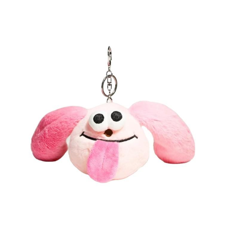 Cute Ugly Cute Big-Eared Puppy Sticking Out Its Tongue Plush Doll Cute Little Monster Pendant Bag Cartoon Keychain Female